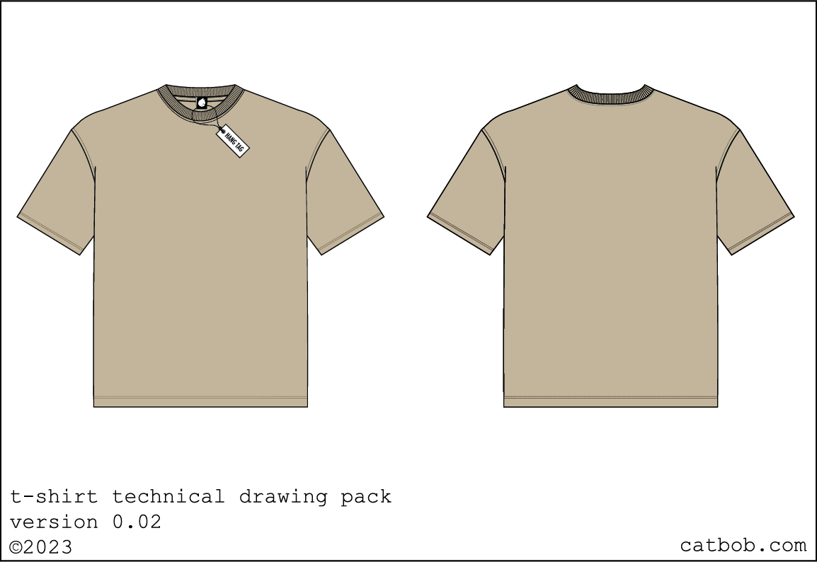 T-Shirt Technical Drawing